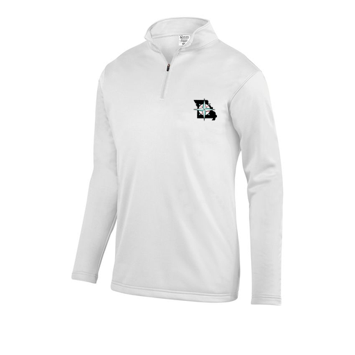 [FOLQFFWH-YS-LOGO3] Decker Youth FlexFleece 1/4 Zip (Youth S, White, Logo 3)